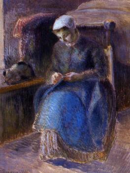 卡米耶 畢沙羅 Woman Sewing